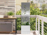 Garden Privacy Screen Sliver 32 x 32 x 150 cm Stainless steel 876410