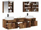 Bathroom Cabinet Set 5 pcs Old Wood Engineered Wood 3406597