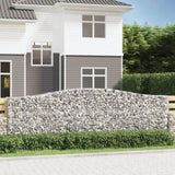 Arched Gabion Baskets 8 pcs 400x50x120/140 cm Galvanised Iron 3145975