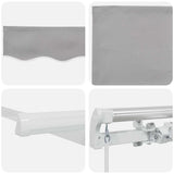 Retractable Awning Light Grey 350 x 250 cm 3330375