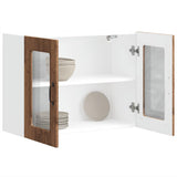 Kitchen Wall Cabinet with Glass Door Kalmar Old Wood Engineered Wood 853615