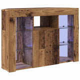Corner LED TV Cabinet 100x40x68cm Old Wood Engineered Wood 889793