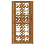 Garden Gate 100x200 cm Weathering Steel Cross Design 4101008