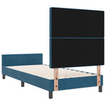 ZNTS Bed Frame Dark Blue 90x190 cm Velvet 3344847