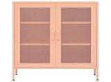 336175 Storage Cabinet Pink 80x35x101,5 cm Steel