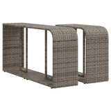 Storage Shelves 2 pcs Grey Poly Rattan 366132