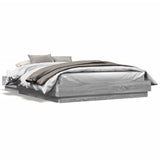Bed Frame without Mattress Grey Sonoma 140x200 cm 3209861