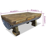 ZNTS Coffee Table Mixed Recycled Wood 90x50x35 cm 244500