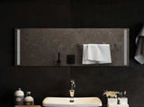 LED Bathroom Mirror Transparent 90 x 40 cm Tempered Glass 42045800