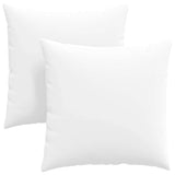 Sofa Pillows 2 pcs White 80 x 80 cm Fabric 42014051