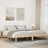 Extra Long Bed Frame without Mattress 200x210 cm Solid Wood Pine 852412