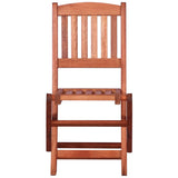 Dining Chair Set of 2 Brown Solid eucalyptus wood Small 45583
