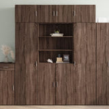 Highboard Brown Oak 80x42.5x185 cm Engineered Wood 3281384
