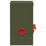 Chicken Feeder Olive Green 60.5 x 29 x 51 cm Cold-Rolled Steel 874646