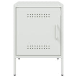 ZNTS Bedside Cabinets 2 pcs White 36x39x50.5 cm Steel 842921