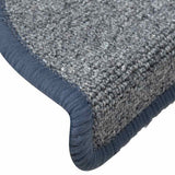 Stair Mats 30 pcs 56x17x3 cm Light Grey and Blue Half Round 3365748