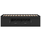Daybed Black Engineered wood 100x200 cm Daybed Rectangular 3280238