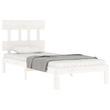 Bed Frame without Mattress White 100x200 cm Solid Wood Pine 3193587