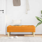 Bench Dark Yellow 113 x 57 x 39 cm Fabric 42001943