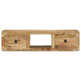 Wall-mounted TV Cabinet 100x32x25 cm Solid Wood Rough Mango 4104525