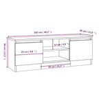 ZNTS TV Cabinet with Door Concrete Grey 102x30x36 cm 823354