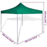 Foldable Tent 3x3 m Green 41467