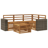 Outdoor Sofa Set 5 pcs Natural 59 x 59 x 37 cm Polyester 3384335