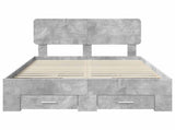 Bed Frame Concrete Grey 120 x 190 cm Engineered Wood 3412403
