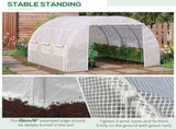 3 x 3 x 2 m Polytunnel Greenhouse with Roll-up Side Walls, Walk-in Grow House Tent with Steel Frame, T3398P318638
