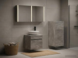Bathroom Furniture Set 4 pcs Concrete Grey 3407474