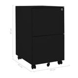 Mobile File Cabinet Black 39x45x67 cm Steel 335976