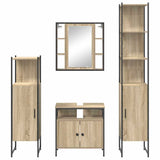 Bathroom Furniture Set 4 pcs Sonoma Oak Engineered Wood 3399397