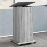 Lectern with Wheels & Drawer Grey Sonoma 55x55x107 cm Engineered Wood 848029