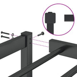 Metal Bed Frame without Mattress Black 183x213cm 373660