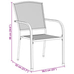 Stackable Garden Chair Set 5 pcs Anthracite Powder-coated Steel 3283757