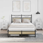 Bed Frame without Mattress Sonoma Oak 120x200 cm Engineered Wood 4106960