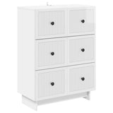 Drawer Cabinet High Gloss White 66 x 34.5 x 90 cm 893919