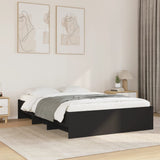 ZNTS Bed Frame without Mattress Black 120x200 cm Engineered Wood 3295661
