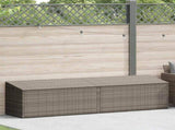 Garden Storage Box Grey 220x50x58 cm Poly Rattan 4104076