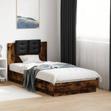 Bed Frame Smoked Oak Engineered wood, Plywood Small Single 3210070