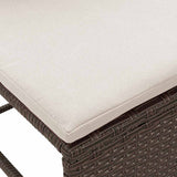Garden Sofa Set 6 pcs Brown and cream Poly Rattan 4104701