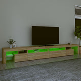 TV Cabinet with LED Lights Sonoma Oak 290x36.5x40 cm 3152804