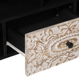 TV Cabinet with Shelf White 100 x 33.5 x 46 cm Solid Mango Wood 4018384