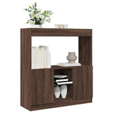 Highboard Brown Oak 92x33x100 cm Engineered Wood 855130