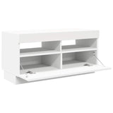 TV Cabinet with LED Lights White 80x35x40 cm 804445