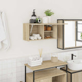 Bathroom Wall Cabinet Sonoma Oak 60x25x30 cm Engineered Wood 860060