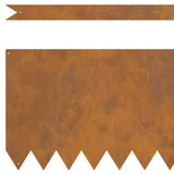 Lawn Edging 10 pcs Brown 100 x 0.05 x 30 cm Weathering Steel 865979