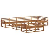 Outdoor Sofa Set 9 pcs Natural Solid Acacia Wood 3367782