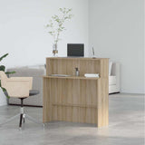 Reception Desk Sonoma Oak 100x50x103.5 cm Engineered Wood 859026