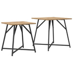ZNTS Side Table 2-pack in Artisan Oak with Engineered Wood and Metal 869731
